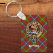Porte-clés Clan Forrester Crest sur Tartan (Recto)