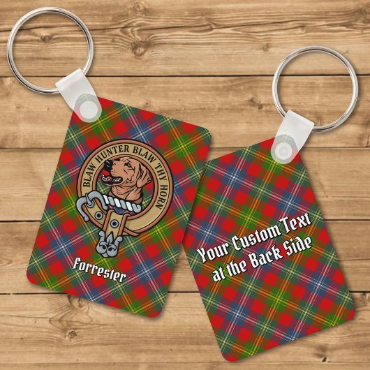 Porte-clés Clan Forrester Crest sur Tartan