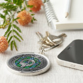 Porte-clés Clan Forsyth Crest & Tartan Knot (Côté)