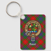 Porte-clés Clan Fraser Crest sur le Porte - clé Tartan (Recto)