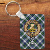 Porte-clés Clan Gordon Crest sur la robe Tartan Porte - clé (Recto)