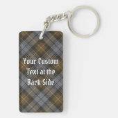 Porte-clés Clan Gordon Crest sur le Porte - clé Tartan Patiné (Dos)