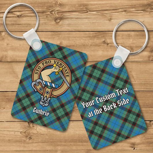 Porte-clés Clan Guthrie Crest sur Tartan