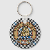 Porte-clés Clan Haig Crest over Check Tartan (Recto)