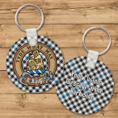 Porte-clés Clan Haig Crest over Check Tartan
