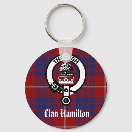 Porte-clés Clan Hamilton Crest & Tartan (Recto)