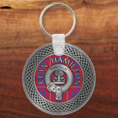 Porte-clés Clan Hamilton Crest & Tartan Knot Porte - clé (Recto)