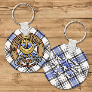 Porte-clés Clan Hannay Crest sur Tartan