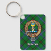 Porte-clés Clan Henderson Crest sur Tartan (Recto)