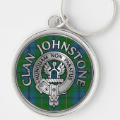 Porte-clés Clan Johnstone Crest & Tartan Knot (Devant)