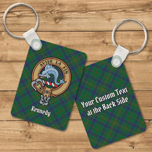 Porte-clés Clan Kennedy Crest sur Tartan