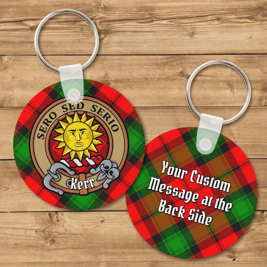 Porte-clés Clan Kerr Crest sur Tartan