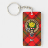 Porte-clés Clan Kerr Crest sur Tartan (Devant)