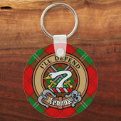 Porte-clés Clan Lennox Crest sur Tartan (Recto)