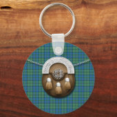 Porte-clés Clan Lockhart Tartan Et Sporran (Recto)