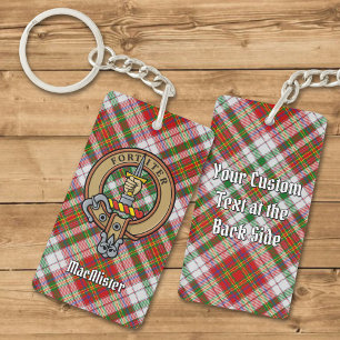 Porte-clés Clan MacAlister Crest sur la robe Tartan Porte - c