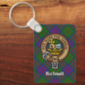 Porte-clés Clan MacDonald Crest Acrylique sur Porte - clé tat (Recto)