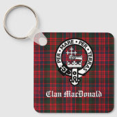 Porte-clés Clan MacDonald Crest & Tartan moderne (Recto)
