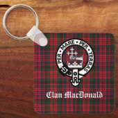 Porte-clés Clan MacDonald Crest & Tartan moderne (Recto)