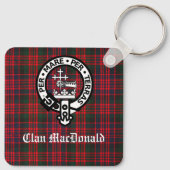 Porte-clés Clan MacDonald Crest & Tartan moderne (Dos)