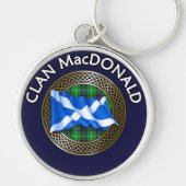 Porte-clés Clan MacDonald Tartan & Drapeau (Devant)