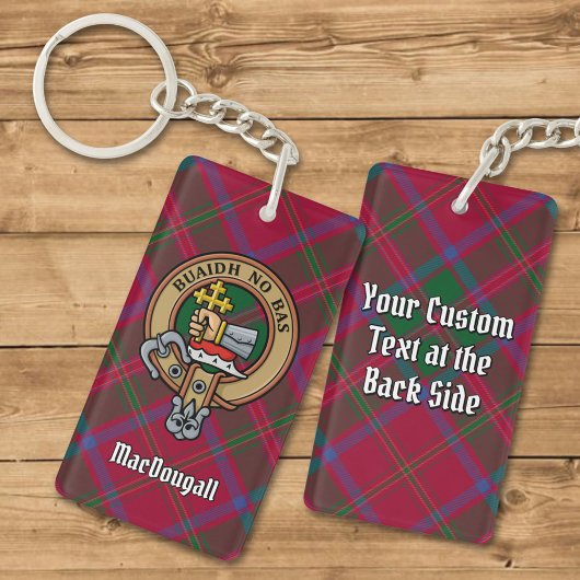 Porte-clés Clan MacDougall Crest sur Tartan