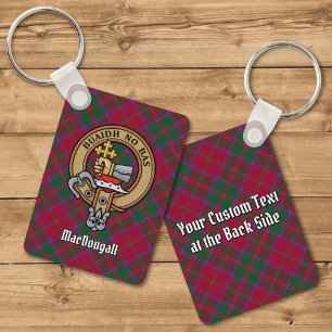 Porte-clés Clan MacDougall Crest sur Tartan