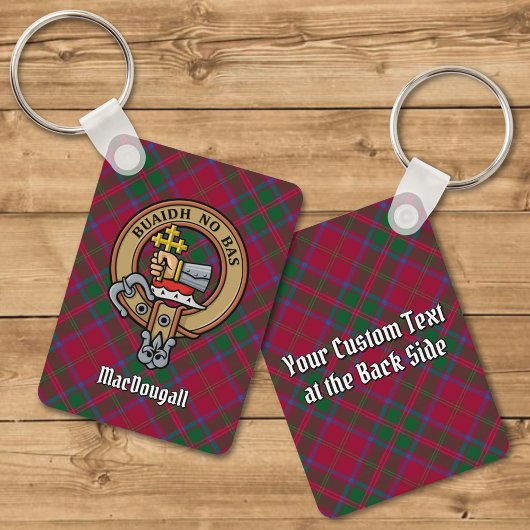 Porte-clés Clan MacDougall Crest sur Tartan