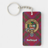 Porte-clés Clan MacDougall Crest sur Tartan (Devant)