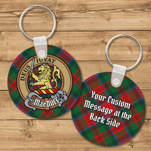 Porte-clés Clan MacDuff Crest sur Tartan