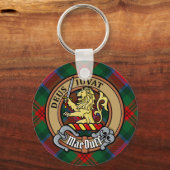 Porte-clés Clan MacDuff Crest sur Tartan (Recto)