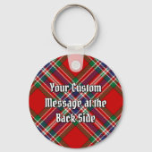 Porte-clés Clan MacFarlane Crest sur Tartan Porte - clé (Verso)