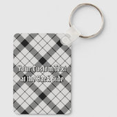 Porte-clés Clan MacFarlane Crest sur tarte noir et blanc (Verso)