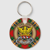 Porte-clés Clan MacGill Crest sur Tartan Porte - clé (Recto)