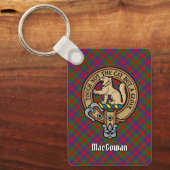 Porte-clés Clan MacGowan Crest sur Tartan (Recto)