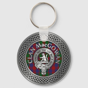 Porte-clés Clan MacGowan Crest & Tartan Knot