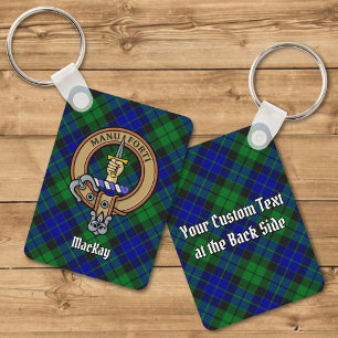 Porte-clés Clan MacKay Crest sur Tartan
