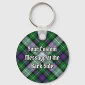 Porte-clés Clan MacKenzie Crest sur Tartan de robe (Verso)