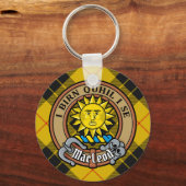 Porte-clés Clan MacLeod de Lewis Crest sur Tartan (Recto)