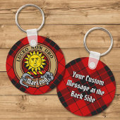 Porte-clés Clan MacLeod de Raasay Crest sur Tartan