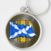 Porte-clés Clan MacLeod Tartan Knot & Drapeau (Devant)