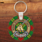 Porte-clés Clan MacMillan Crest sur Tartan (Recto)