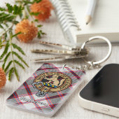 Porte-clés Clan MacPherson Crest sur la chasse Porte - clé ta (Devant droit)