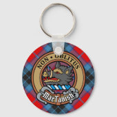 Porte-clés Clan MacTavish Crest sur Tartan (Recto)