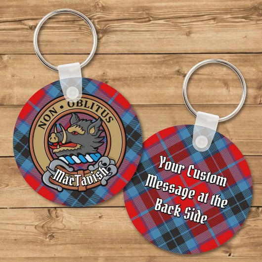 Porte-clés Clan MacTavish Crest sur Tartan