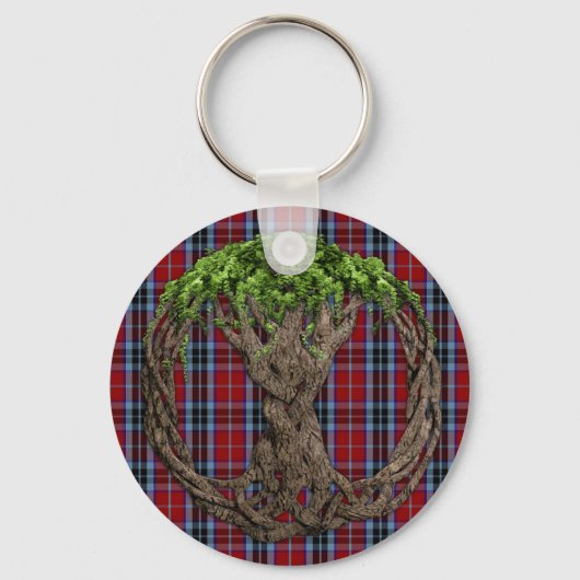 Porte-clés Clan MacTavish Tartan Et Celtic Tree Of Life (Recto)