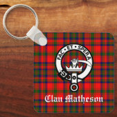 Porte-clés Clan Matheson Crest Badge et Tartan (Recto)