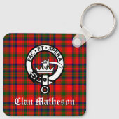 Porte-clés Clan Matheson Crest Badge et Tartan (Dos)