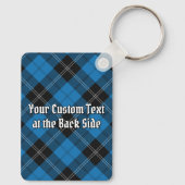 Porte-clés Clan Ramsay Crest sur Blue Hunter Tartan (Verso)
