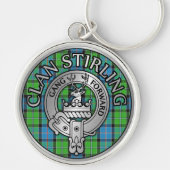 Porte-clés Clan Stirling Crest & Tartan Knot (Devant)